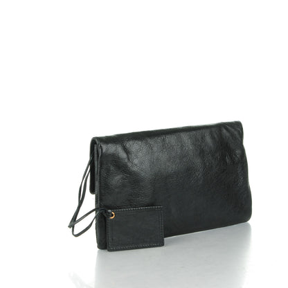 Balenciaga Agneau Giant 12 Rose Gold Hardware Envelope Clutch Black 3 of 7