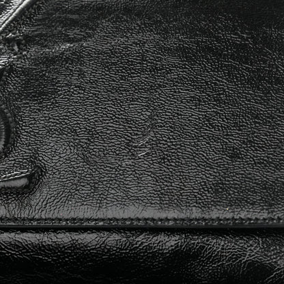 Saint Laurent Textured Patent Monogram Large Belle De Jour Clutch Black 8 of 12