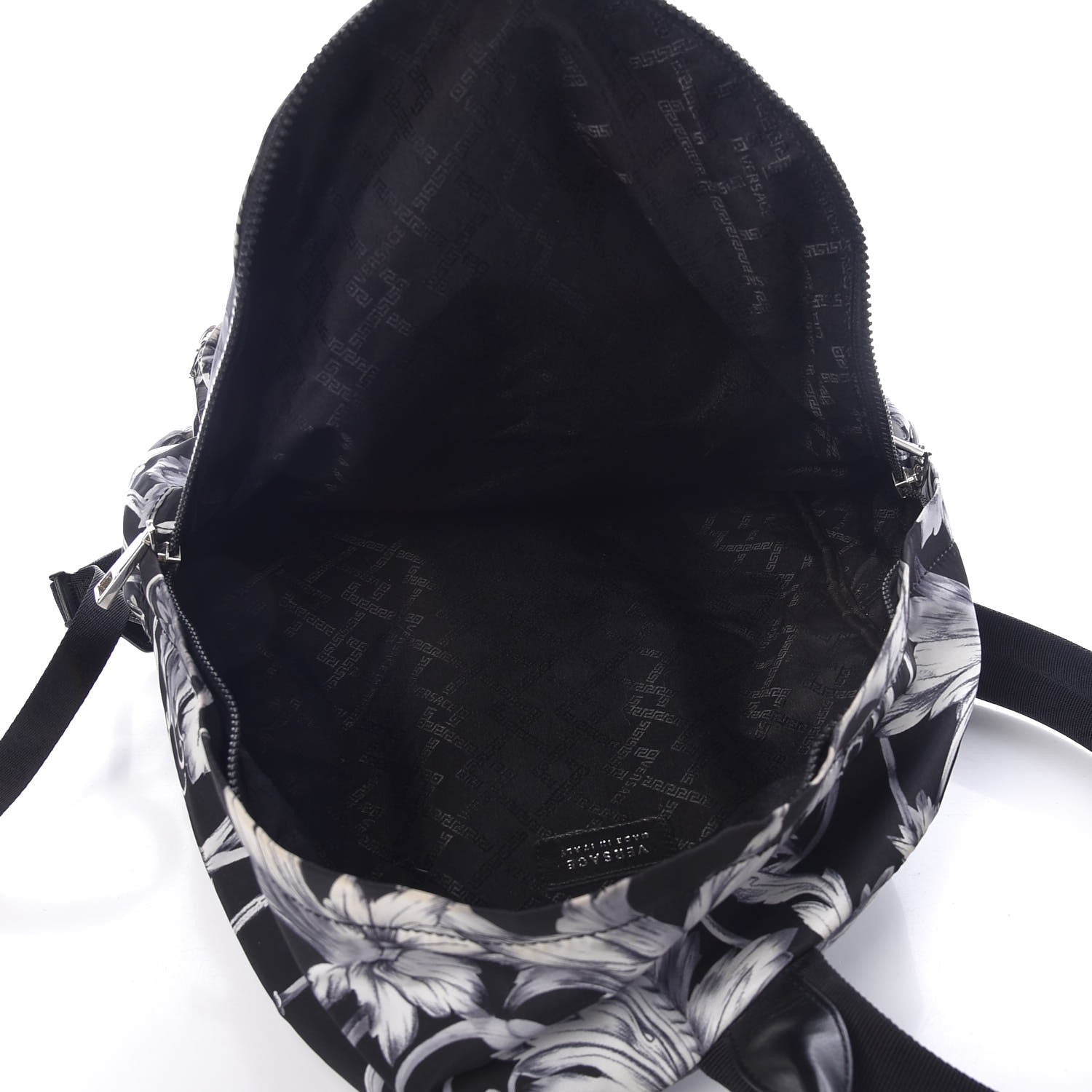 Versace Nylon Palazzo Medusa Backpack Black White 5 of 8