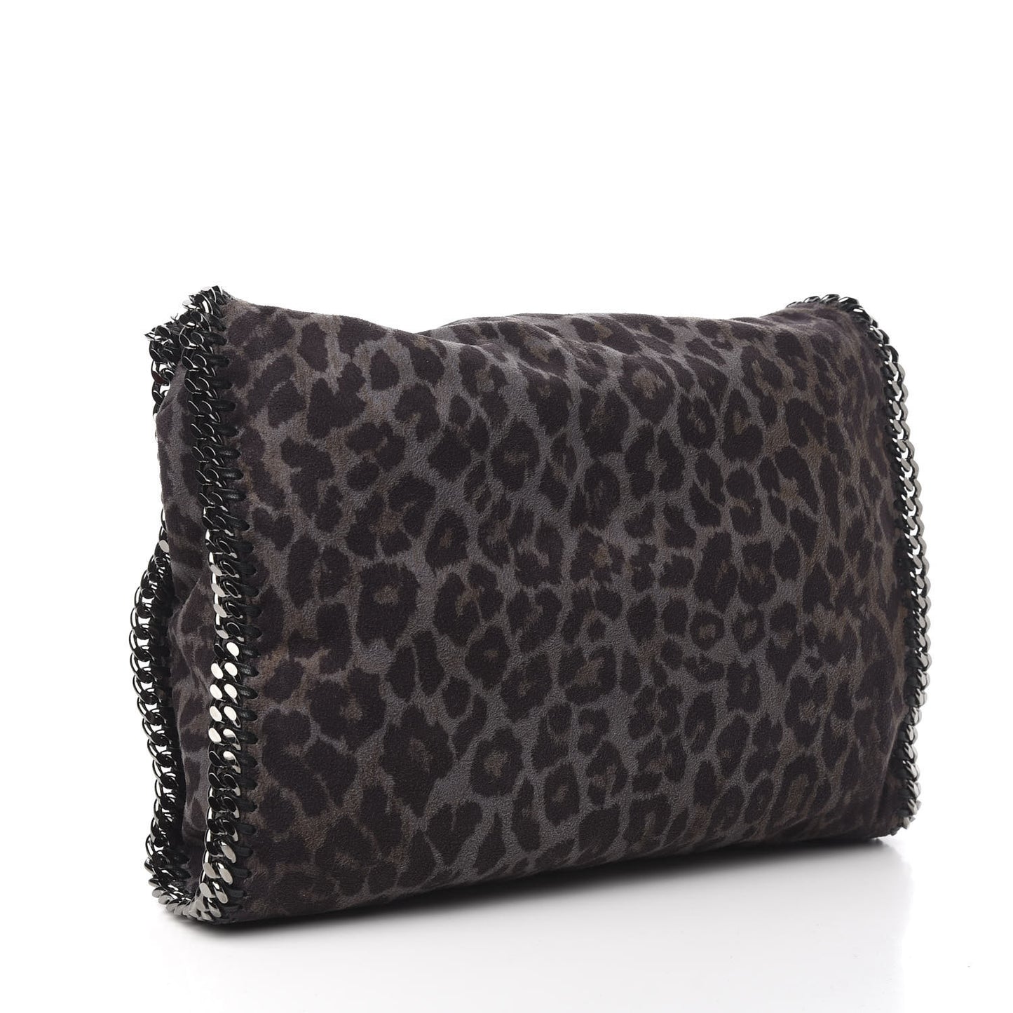 Leopard Shaggy Deer Small Falabella Tote Grey