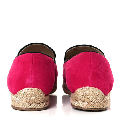 Christian Louboutin Suede Spanish Cheetah Flat Espadrilles 36 Cyclamen Black 5 of 10