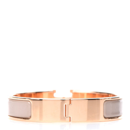 Hermes Enamel Narrow Clic Clac H Bracelet PM Marron Glace 3 of 4