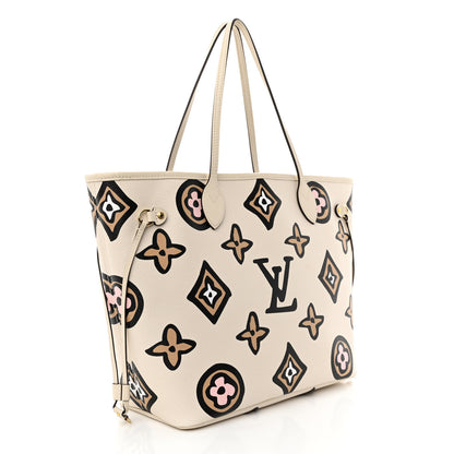 Louis Vuitton Monogram Giant Wild at Heart Neverfull MM Creme 3 of 10