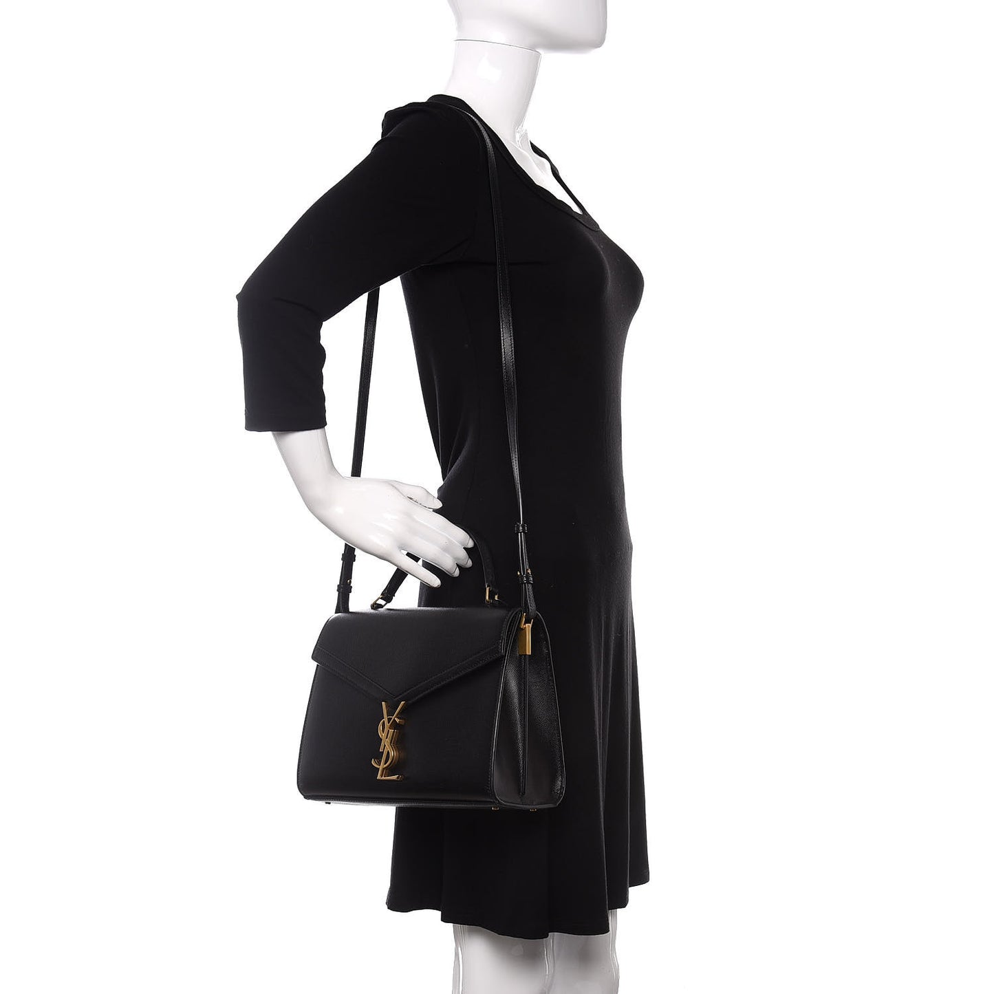 Grain de Poudre Medium Classic Monogram Cassandra Top Handle Black