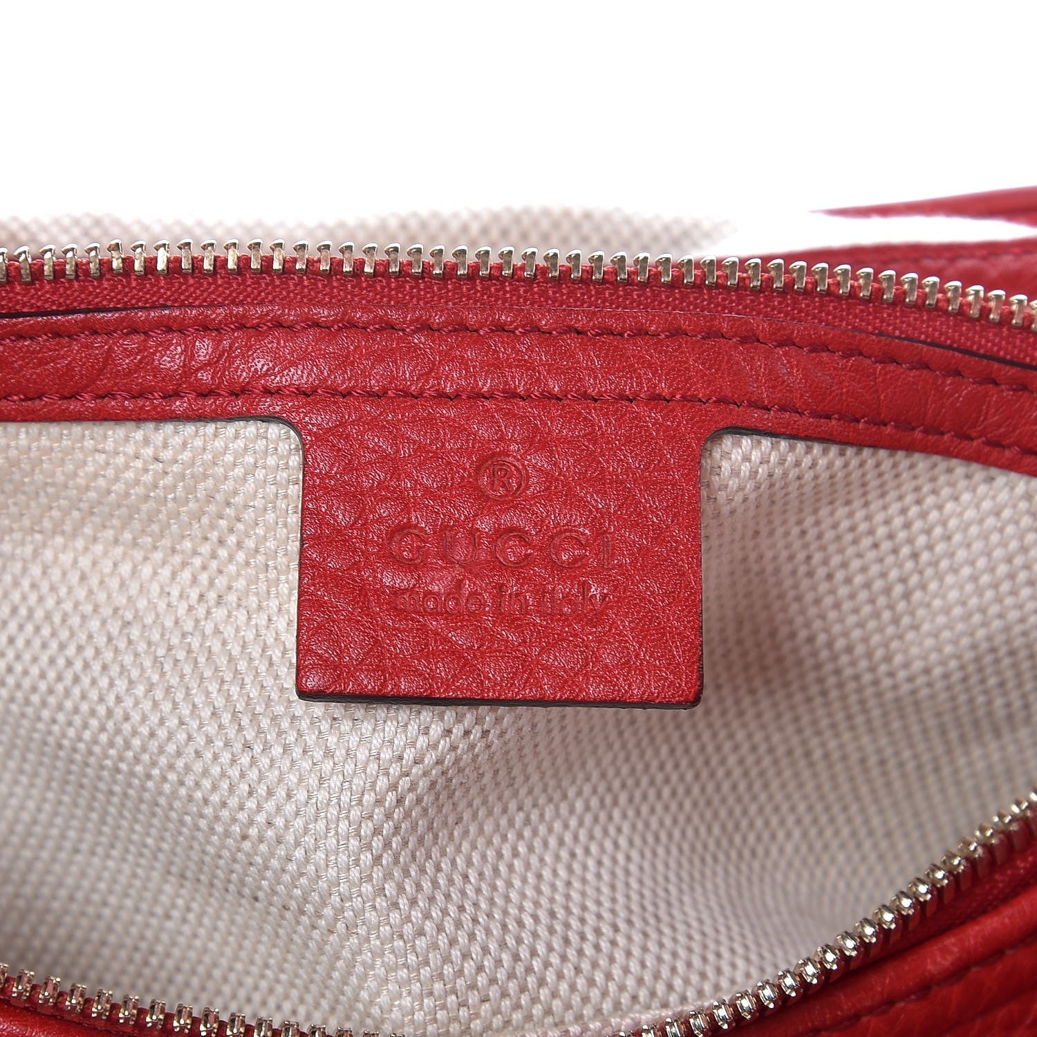 Gucci Pebbled Calfskin Large Soho Hobo Red 6 of 7