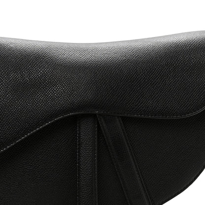 Christian Dior Grained Calfskin Saddle Bag Black 8 of 10