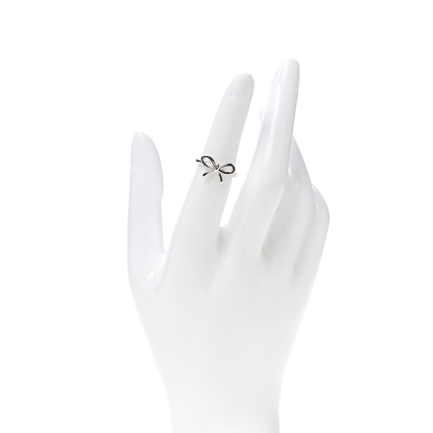 Tiffany Sterling Silver Bow Ring 50 5.5 2 of 5