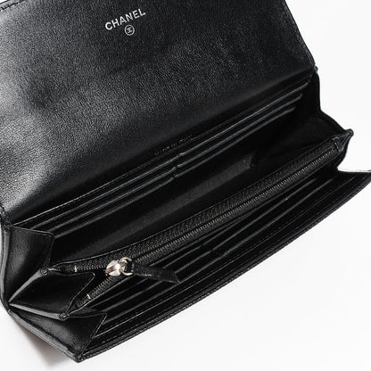 Chanel Caviar Large Gusset Flap Wallet Black 5 of 9