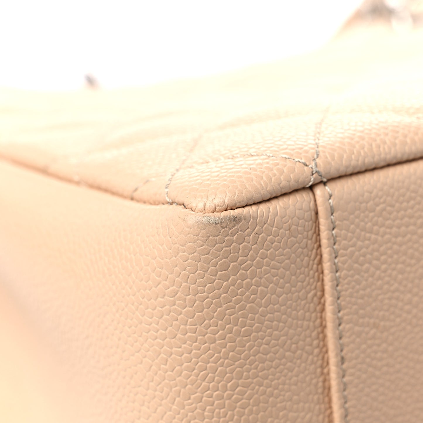 Caviar Quilted Grand Shopping Tote GST Beige