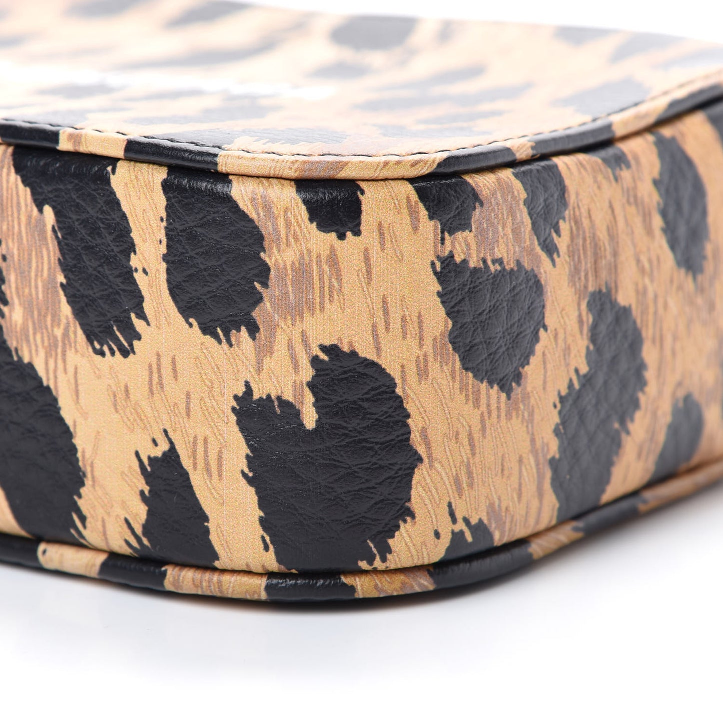Calfskin Leopard Print XS Everyday Camera Bag Beige White