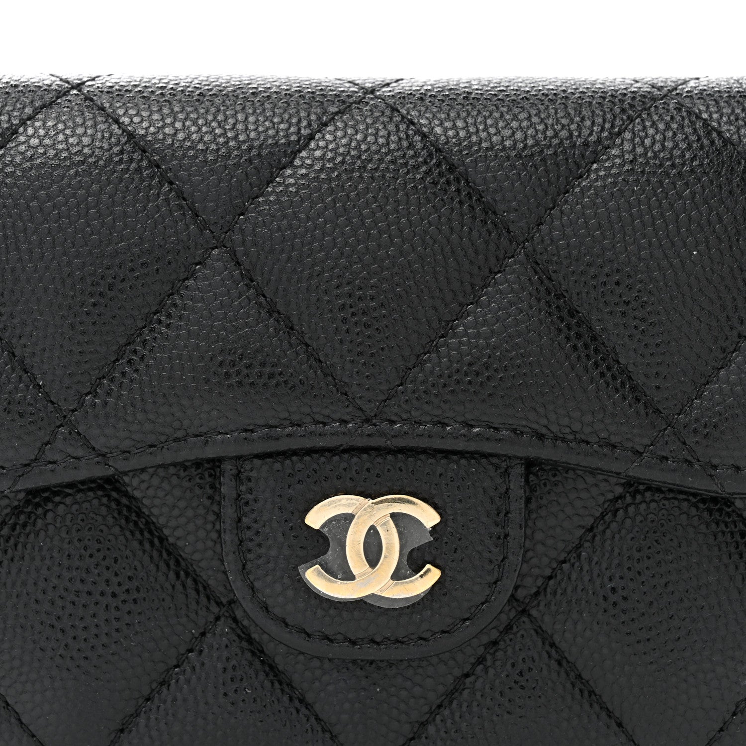 Chanel Caviar Quilted Flap Card Holder On Chain Black 9 of 12