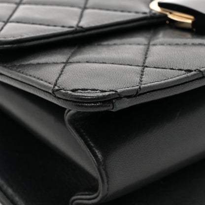 Chanel Sheepskin Quilted Beauty Lock Flap Black 12 of 19