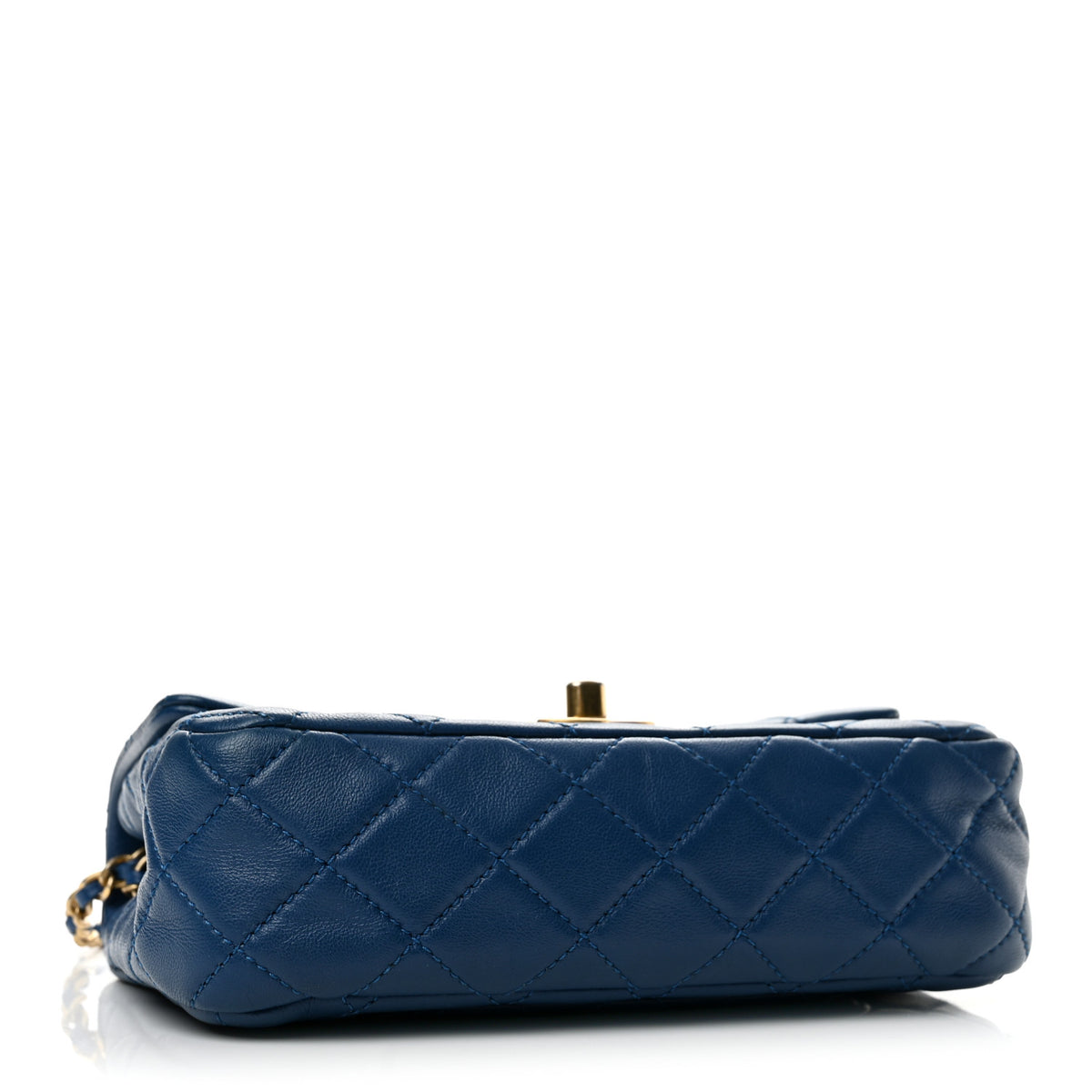 Chanel Lambskin Quilted Pearl Crush Mini Rectangular Flap Blue 4 of 13