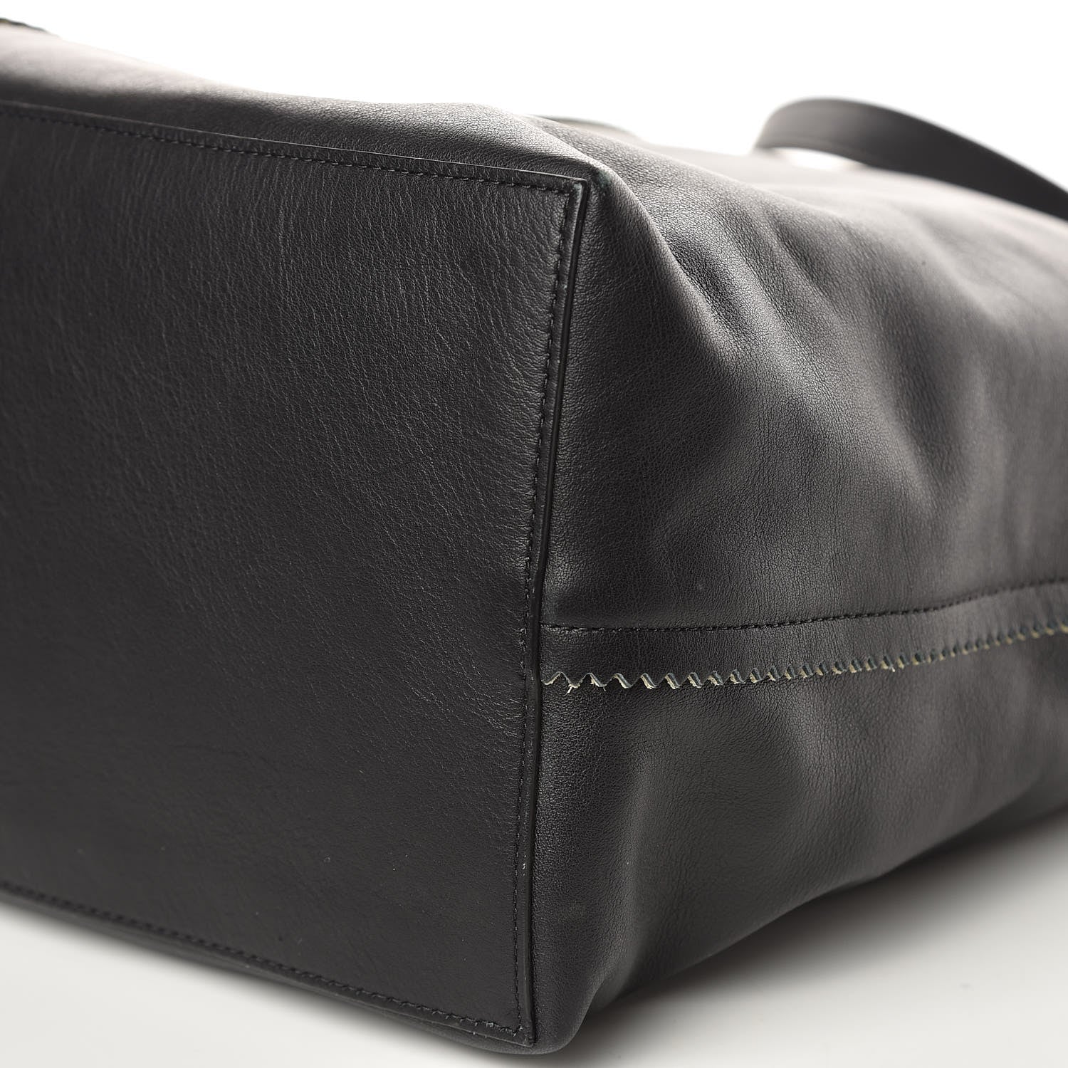 Proenza Schouler Smooth Calfskin Suede Paper Tote Black Beige 9 of 15