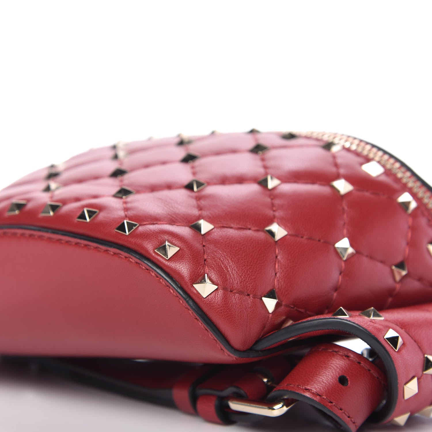 Valentino Garavani Nappa Rockstud Spike Belt Bag 95 Rosso Valentino 7 of 9