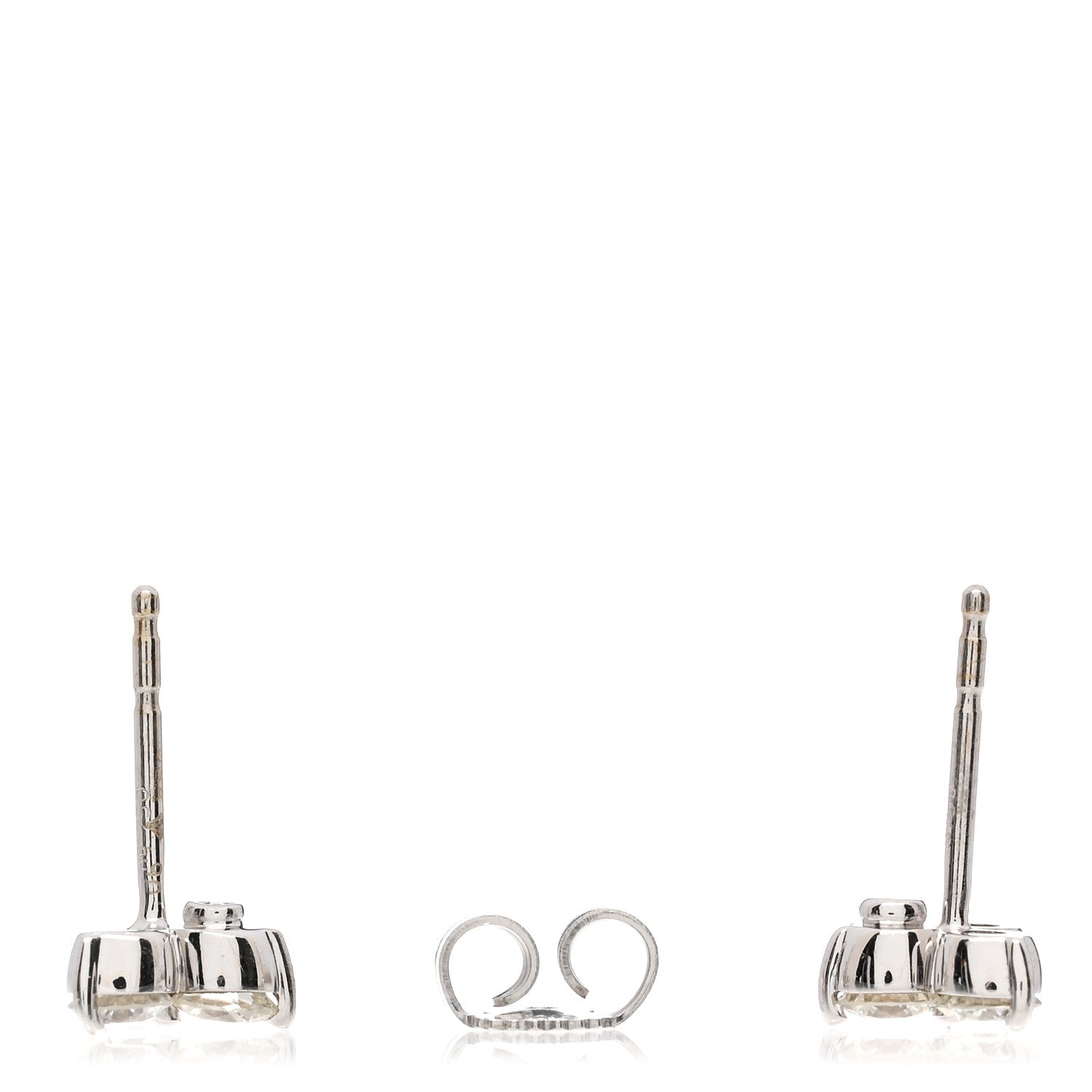 Roberto Coin 18K White Gold Diamond Medium Three Stone Cluster Earrings 3 of 5