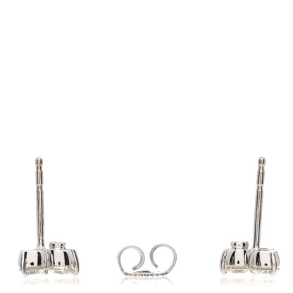 Roberto Coin 18K White Gold Diamond Medium Three Stone Cluster Earrings 3 of 5