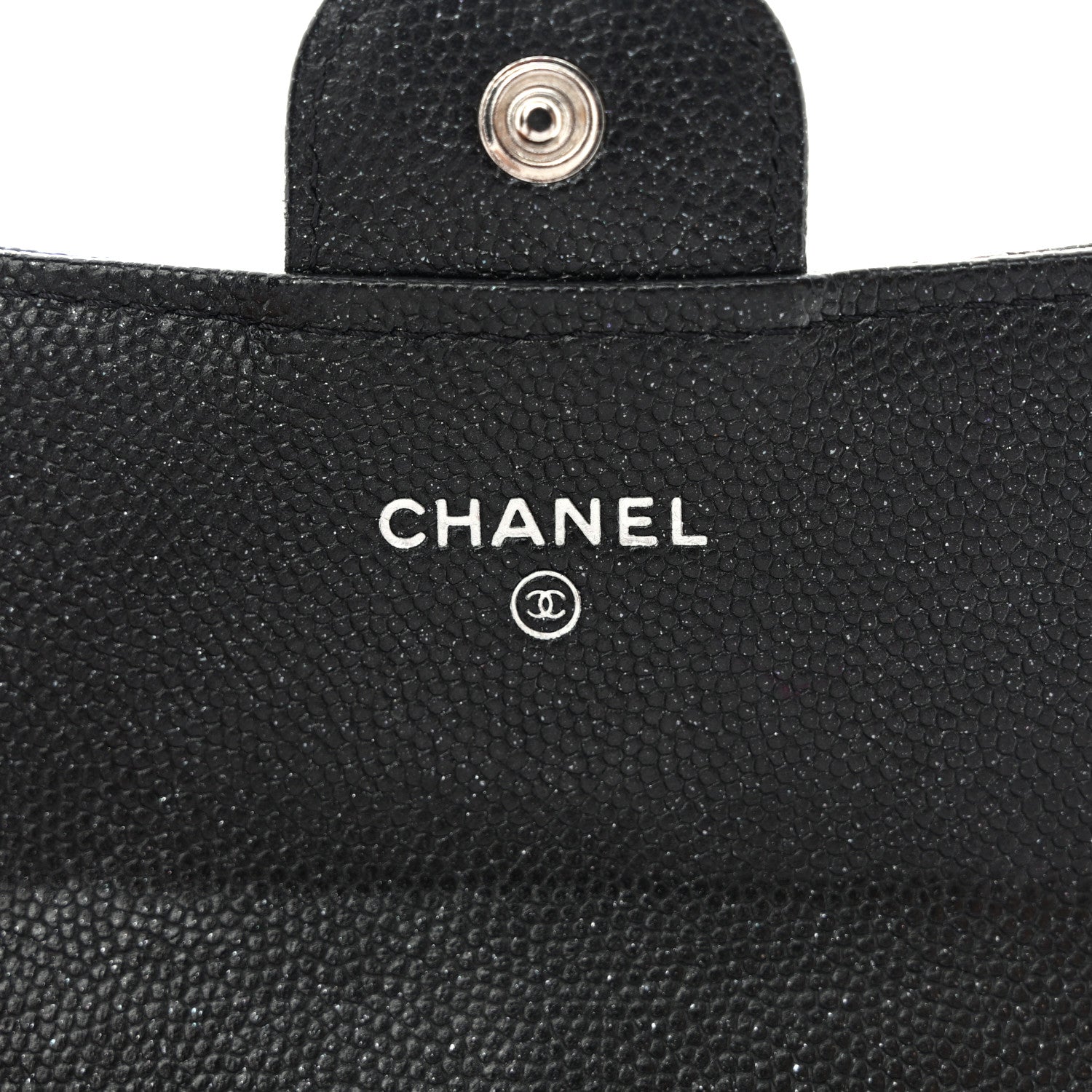 Chanel Iridescent Caviar Quilted Medium Flap Wallet Black 6 of 8