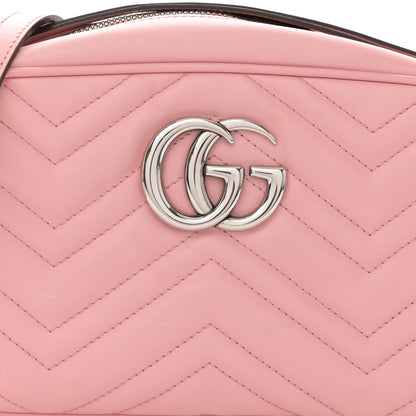 Gucci Calfskin Matelasse Small GG Marmont Chain Shoulder Bag Wild Rose 9 of 15