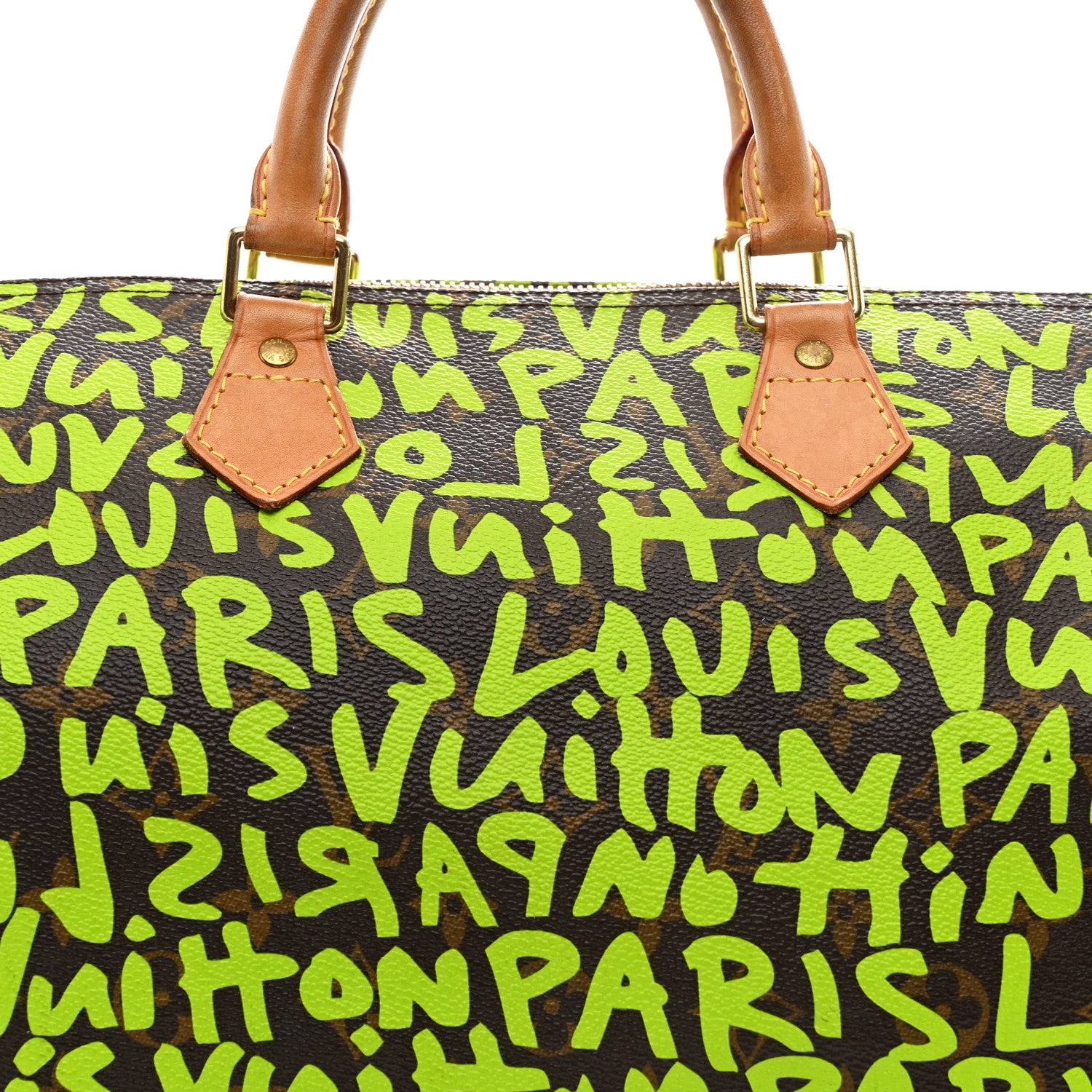 Louis Vuitton Monogram Graffiti Speedy 30 Green 8 of 11
