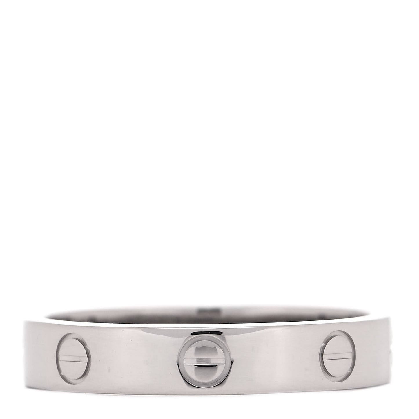 18K White Gold 3.5mm LOVE Wedding Band Ring 58 8.5