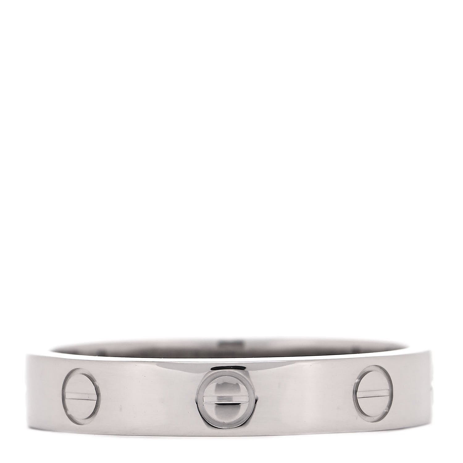 Cartier 18K White Gold 3.5mm LOVE Wedding Band Ring 58 8.5 1 of 4
