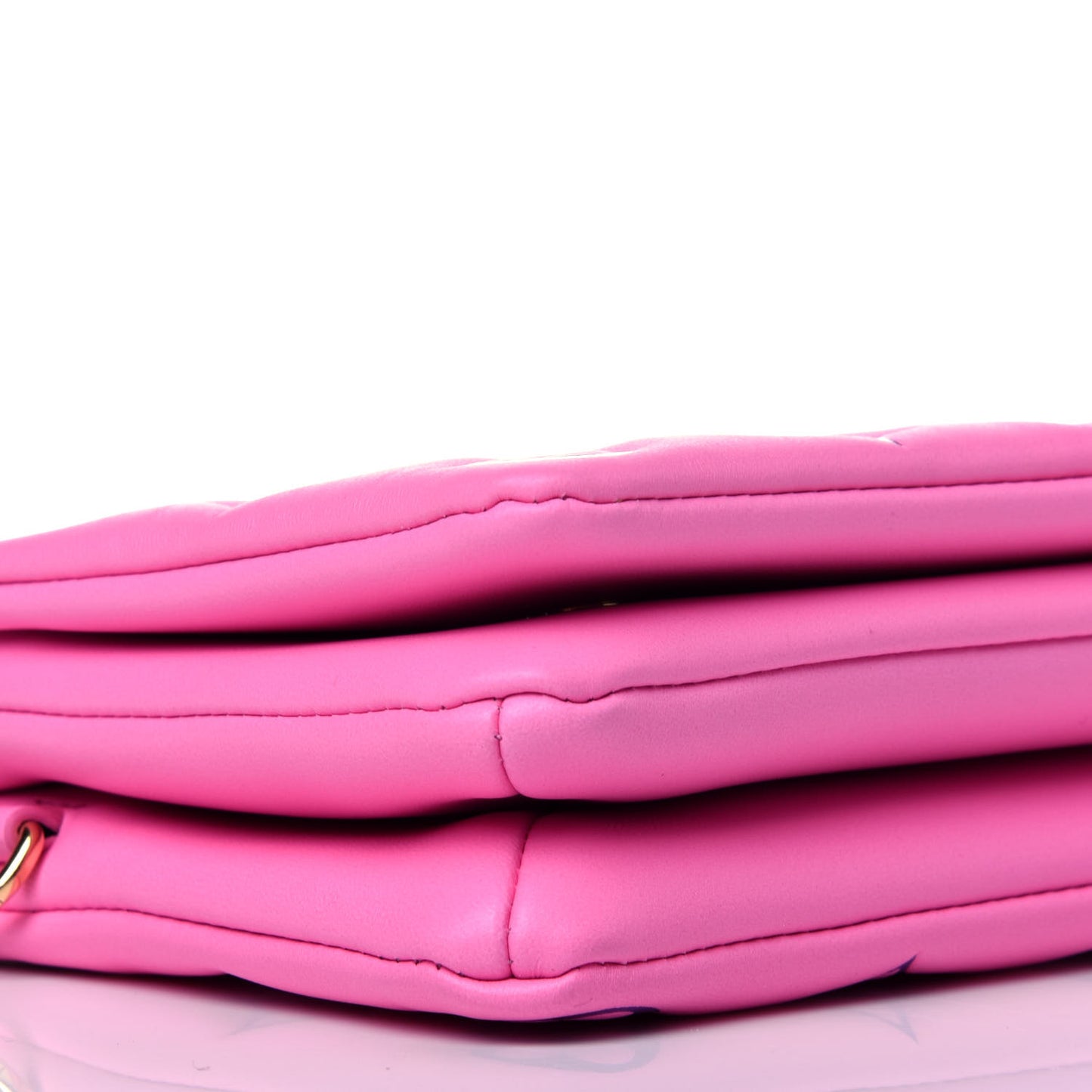 Lambskin Embossed Monogram Vuittamins Pochette Coussin Rose Violet