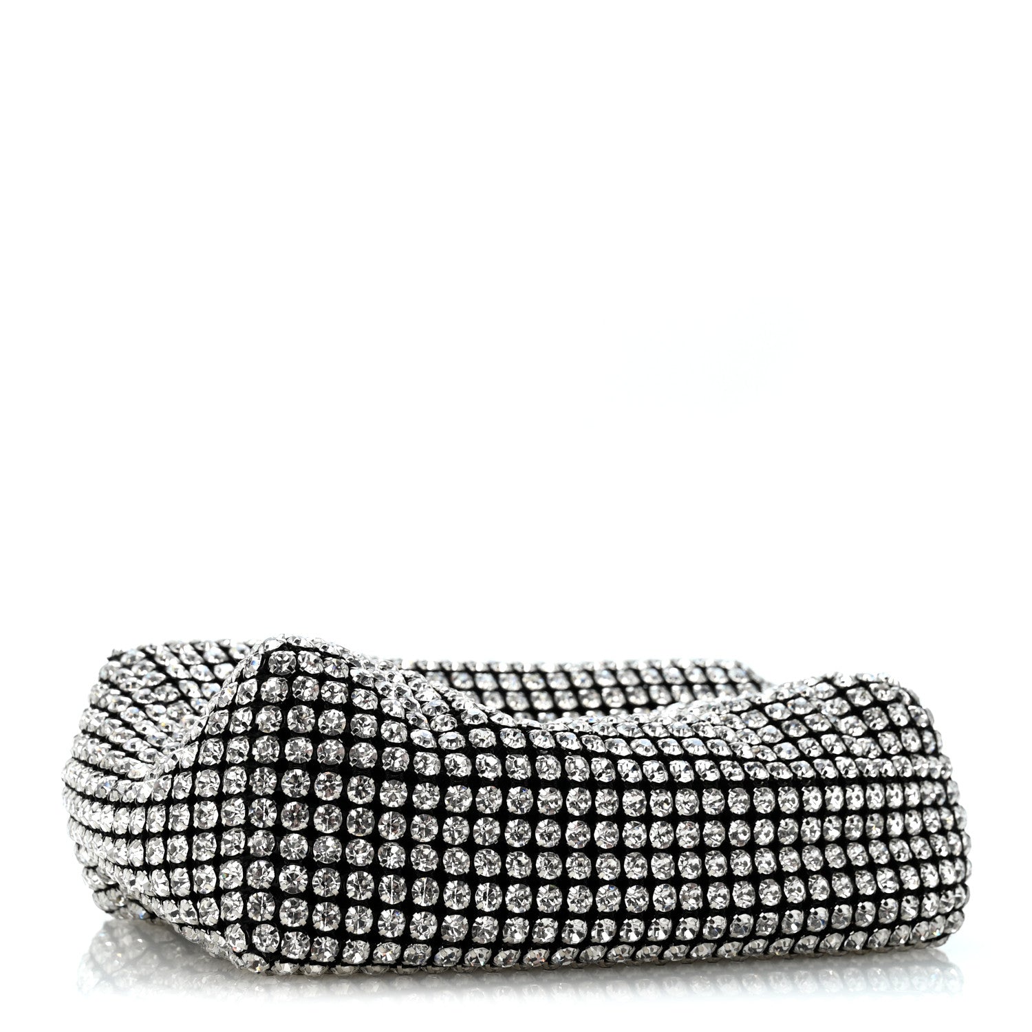 Alexander Wang Mesh Crystal Rhinestone Mini Heiress Pouch Black Silver 4 of 12