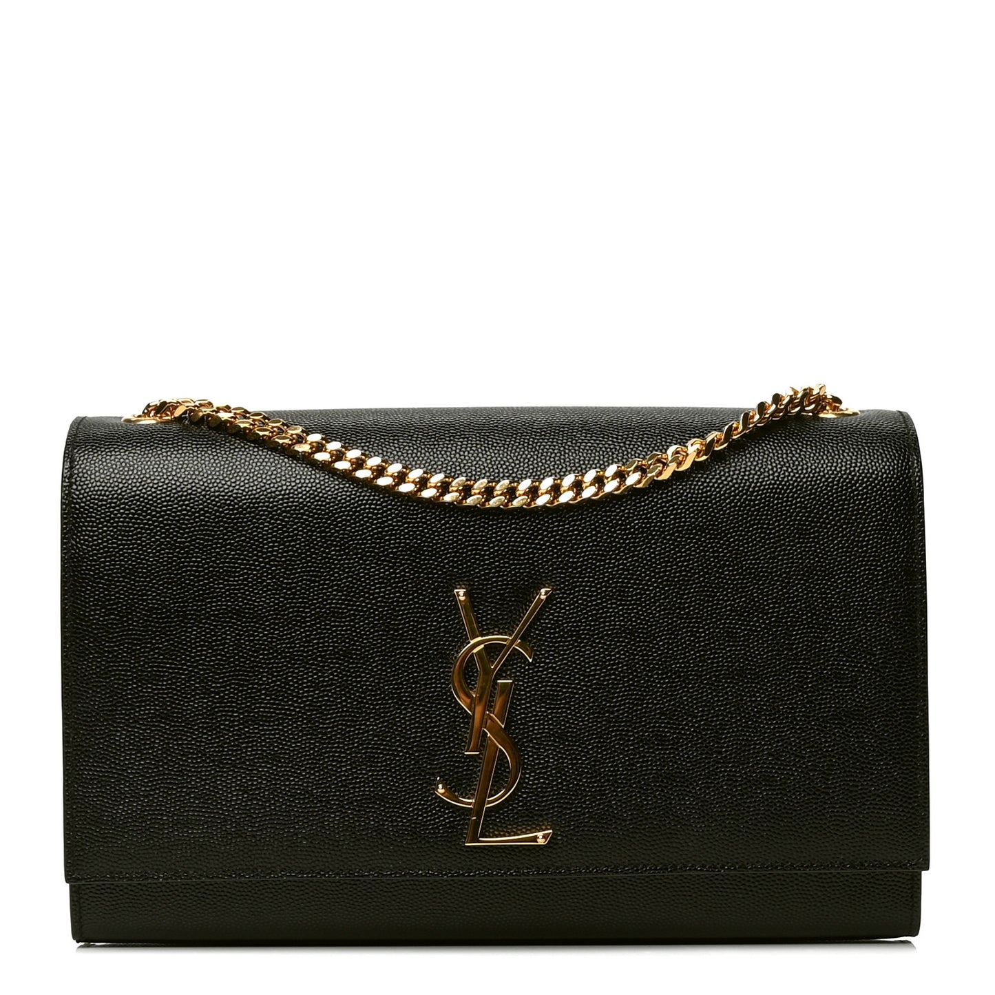 Grain De Poudre Medium Classic Monogram Kate Satchel Black
