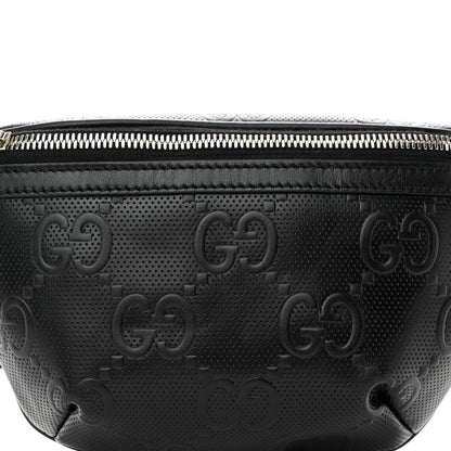Gucci Calfskin GG Tennis Embossed Belt Bag Black 8 of 11