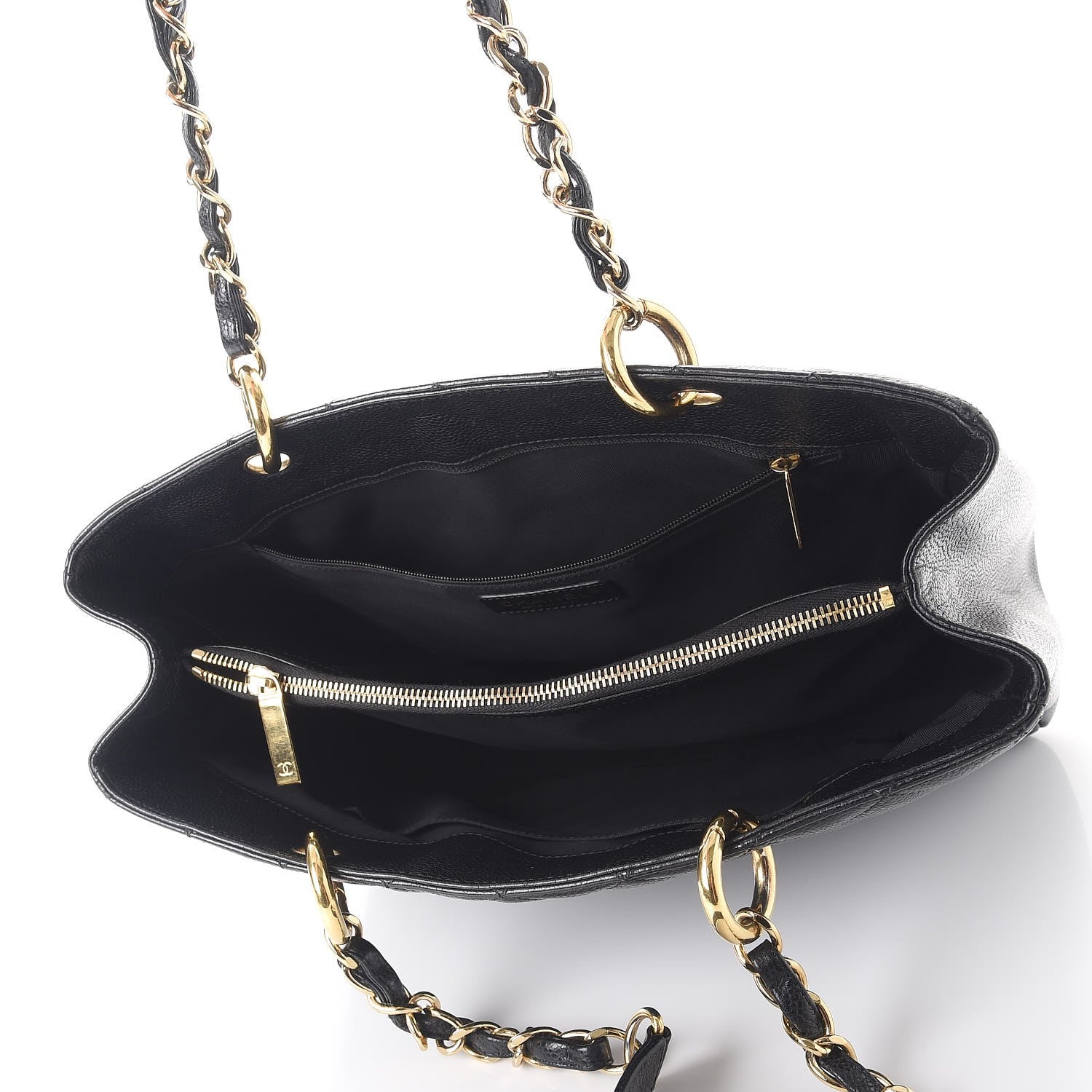 Chanel Caviar Quilted Grand Shopping Tote GST Black 5 of 9