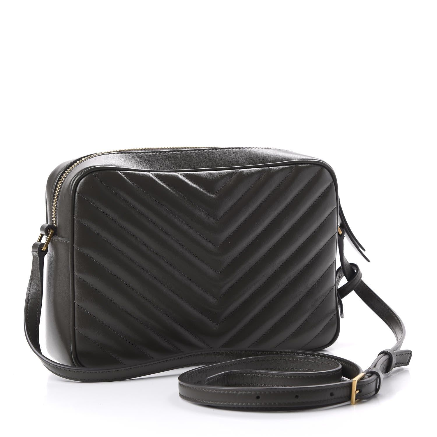Saint Laurent Calfskin Matelasse Monogram Lou Camera Bag Sea Pebble 3 of 9