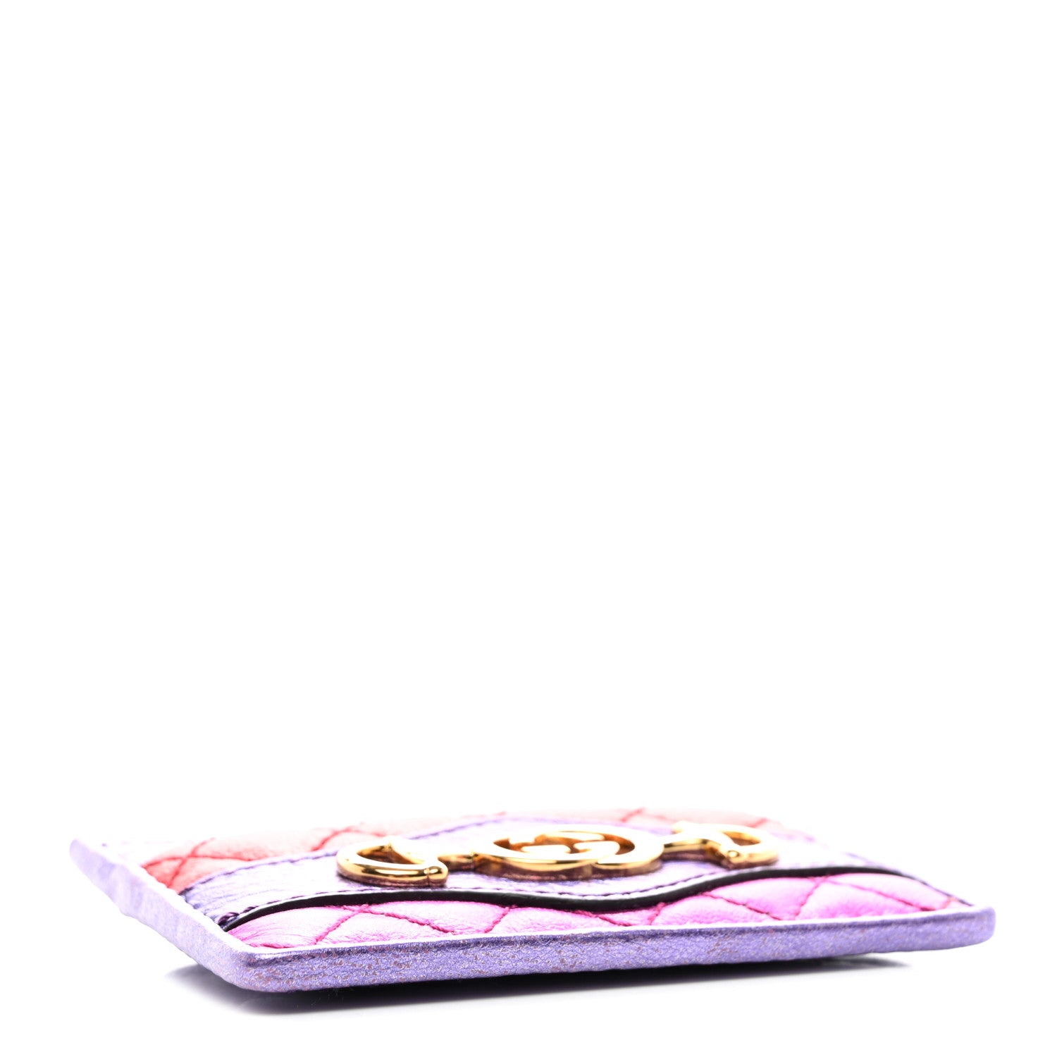 Gucci Laminated Nappa Trapuntata Zumi Card Holder Rosso Fuxia Bizantin 4 of 6