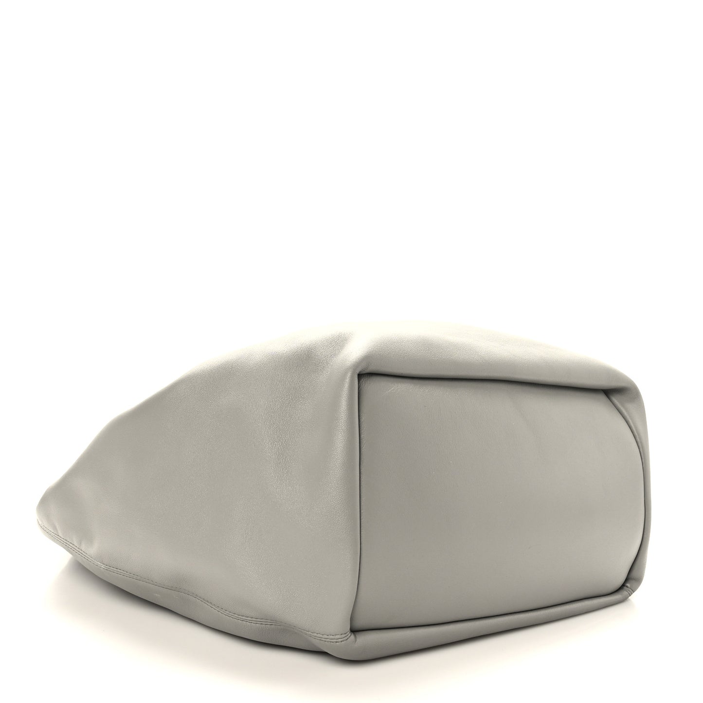 Buttery Nappa Lambskin Medium Squeeze Bag Pearl Grey
