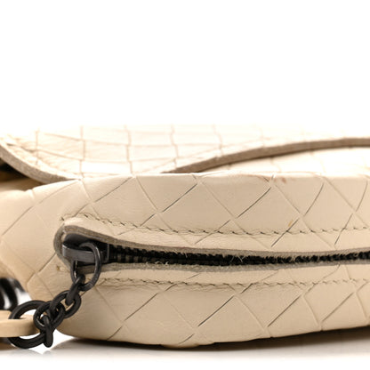 Bottega Veneta Calfskin Intrecciomirage Embossed Butterfly Small Chain Crossbody Colonial 10 of 15