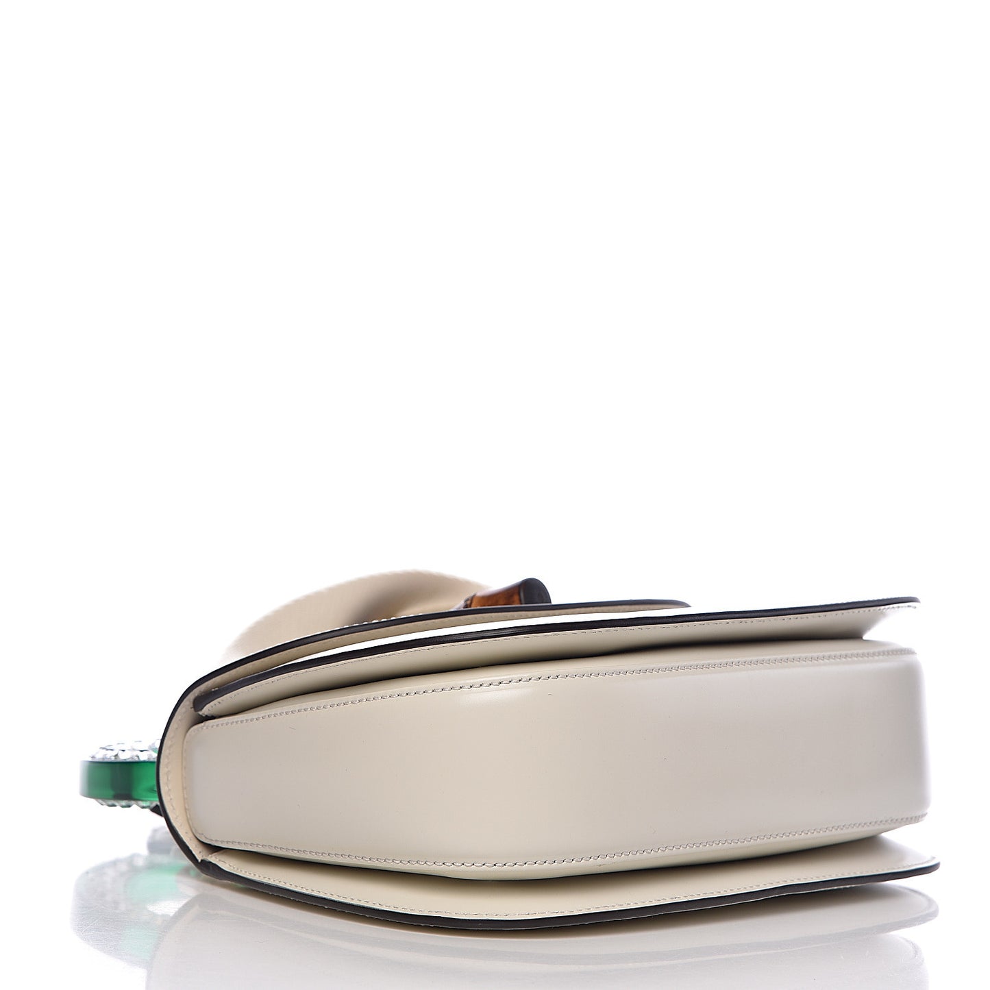 Calfskin Plexiglass Medium Classic 2 Top Handle Bag White