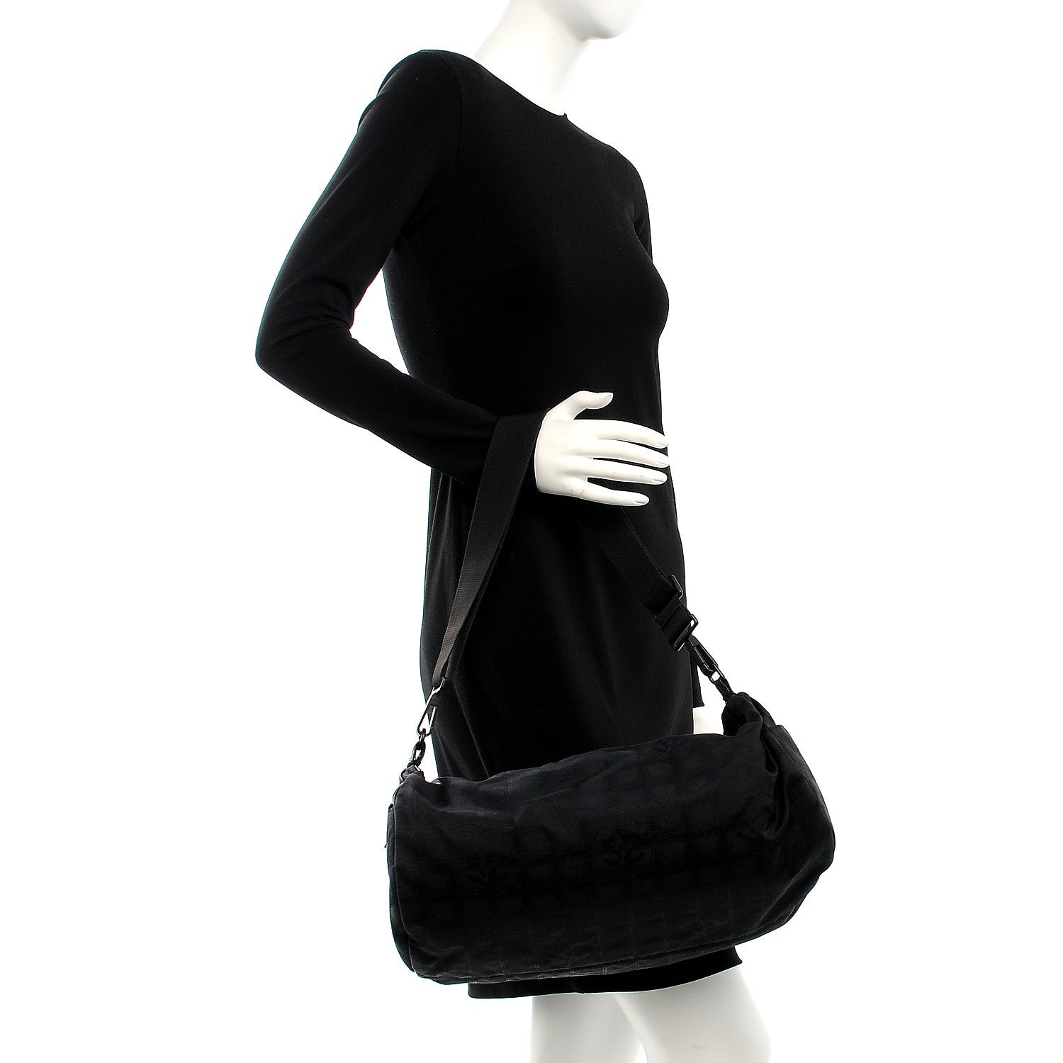 Chanel Nylon Travel Duffle Black 2 of 11