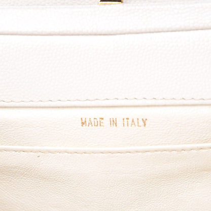 Chanel Caviar CC Frame Top Handle Bag White 7 of 13
