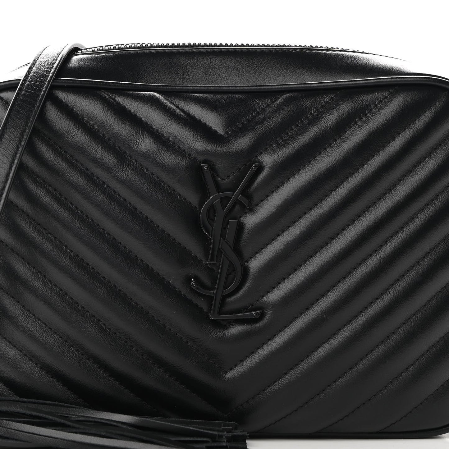 Calfskin Matelasse Monogram Monochrome Lou Camera Bag Black