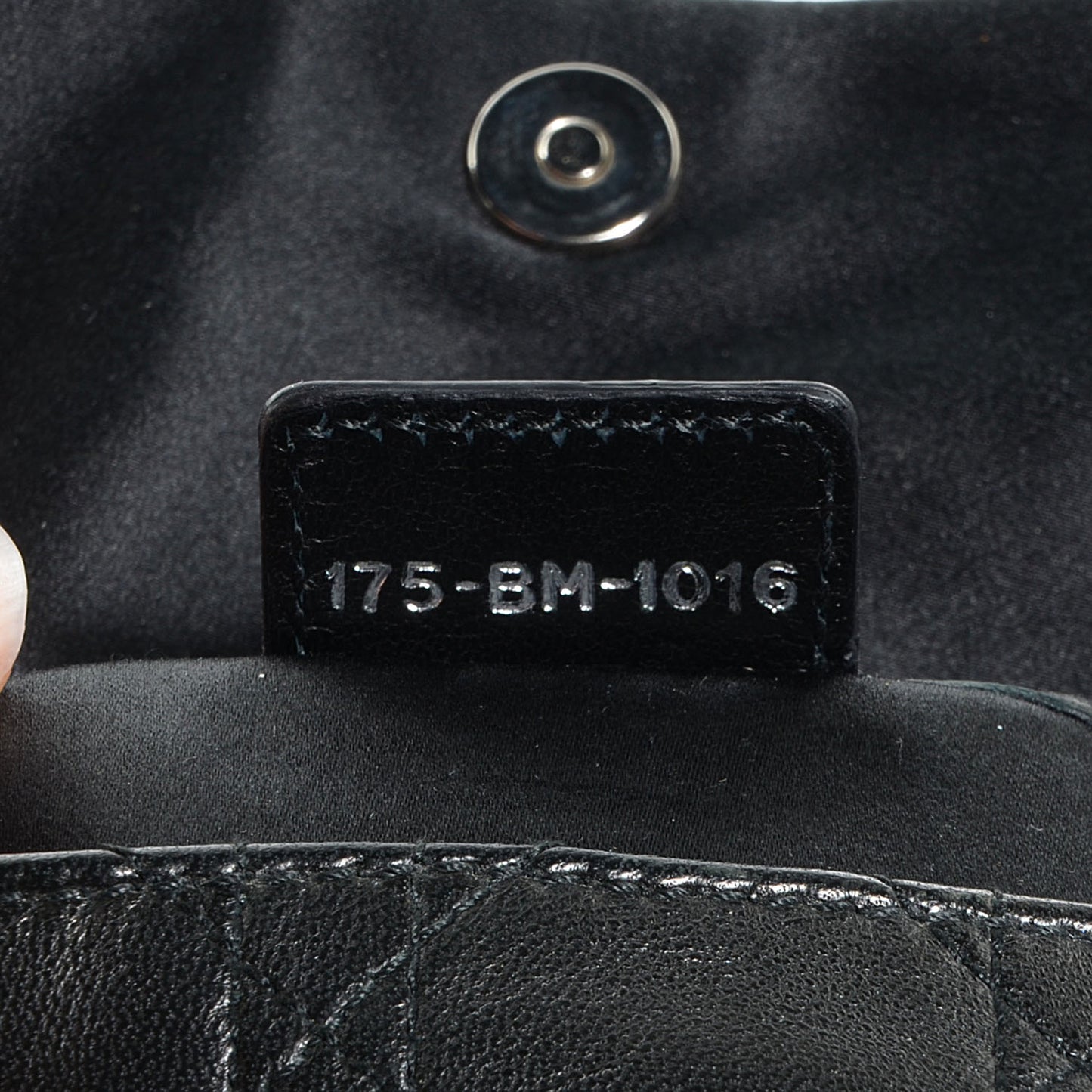 Lambskin Cannage Crossbody Bag Black