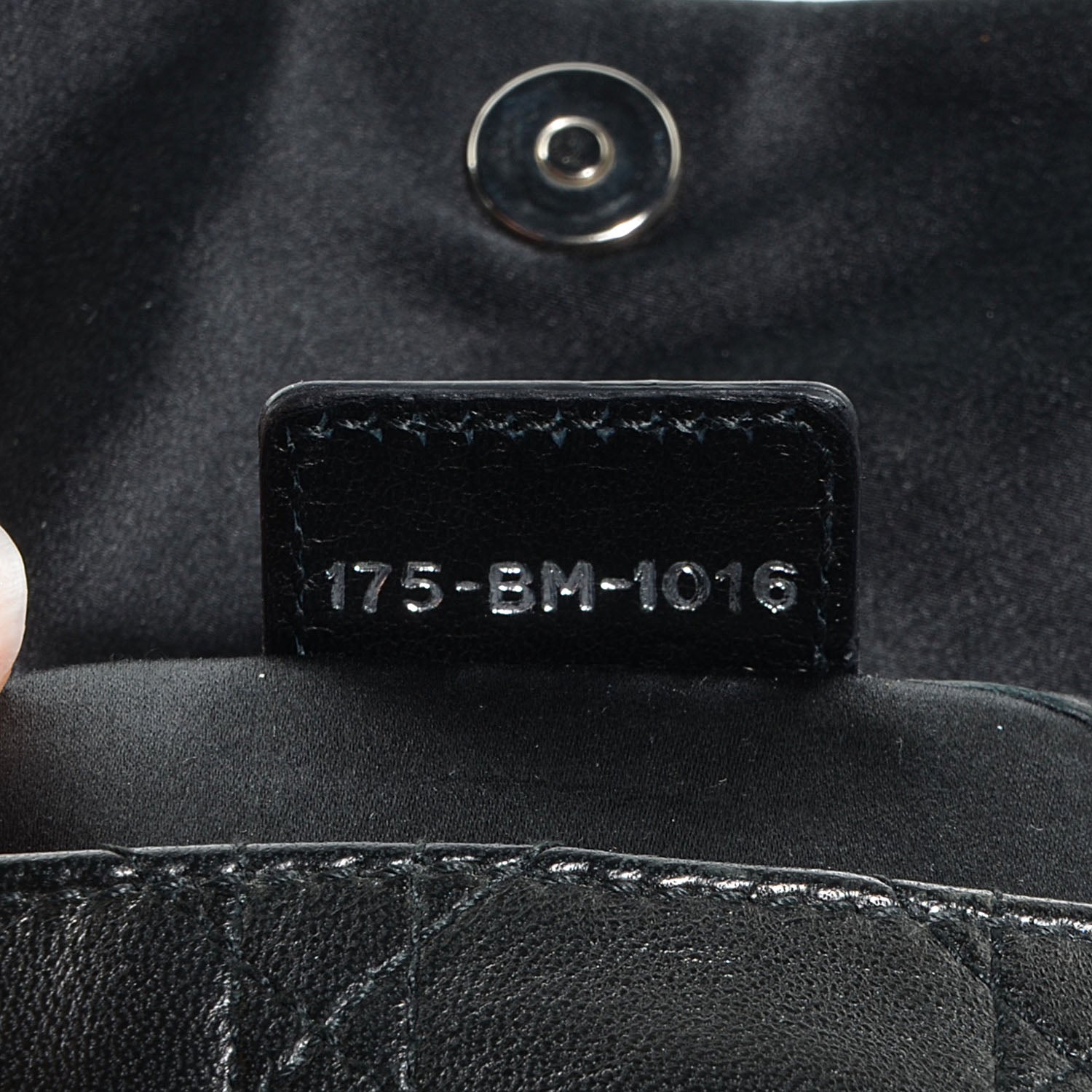 Christian Dior Lambskin Cannage Crossbody Bag Black 7 of 7