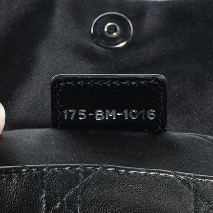 Christian Dior Lambskin Cannage Crossbody Bag Black 7 of 7