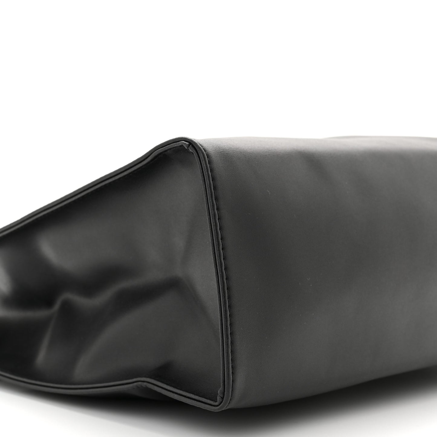 Vegan Leather Medium Shopping Bag Black