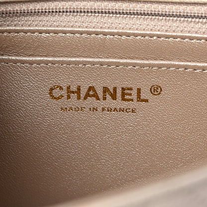Chanel Metallic Goatskin Quilted Mini Rectangular Flap Gold 6 of 10