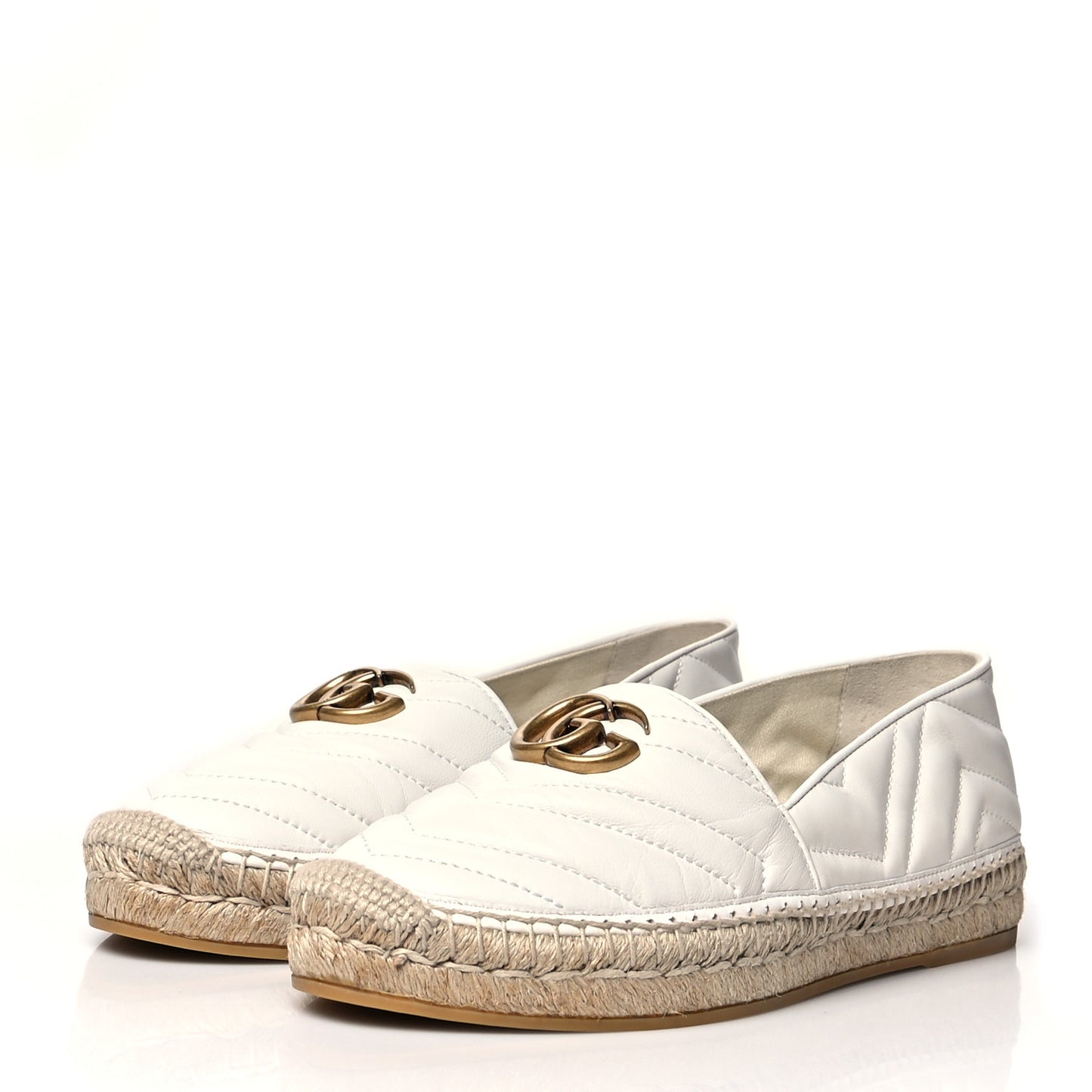 Nappa Matelasse GG Marmont Espadrilles 40 Great White