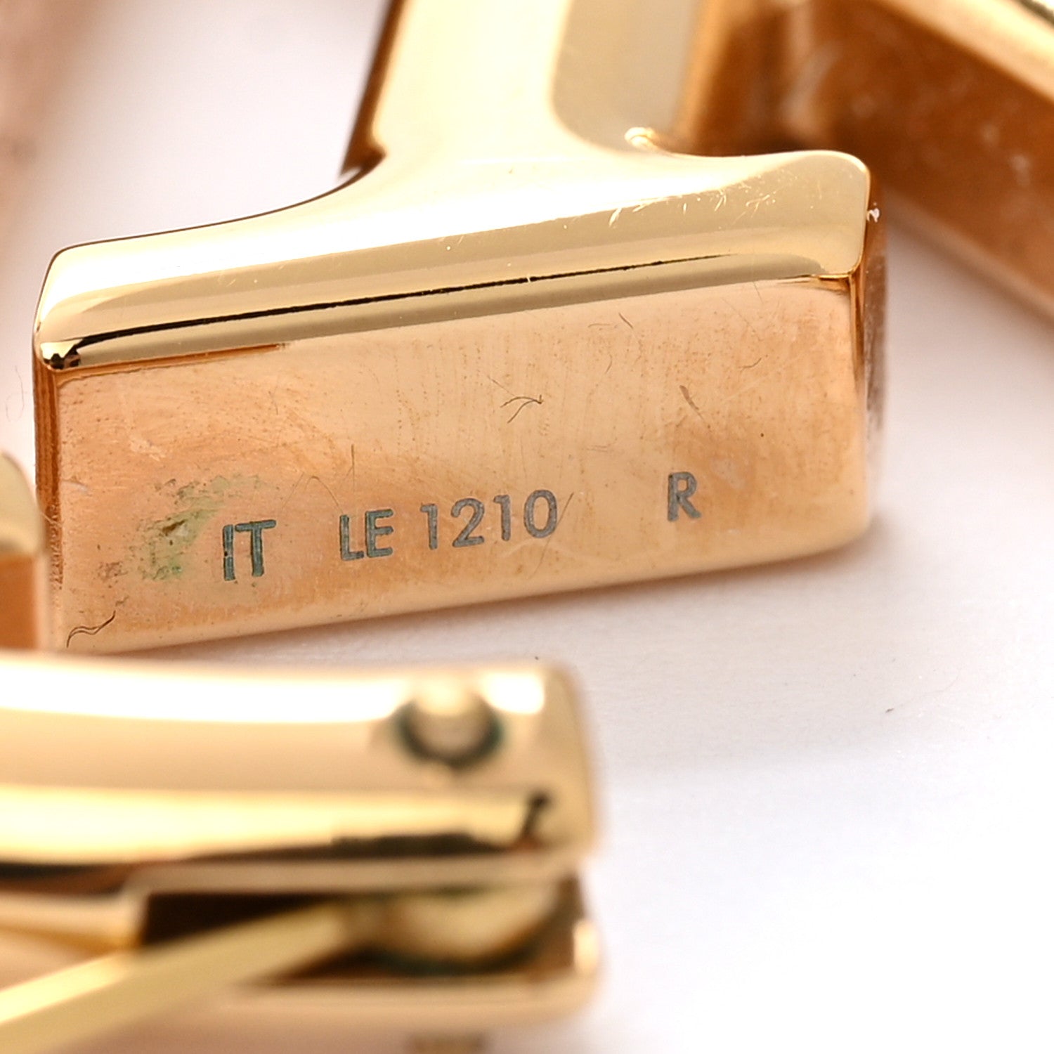Louis Vuitton Metal Louise Hoop Earrings Gold 4 of 5