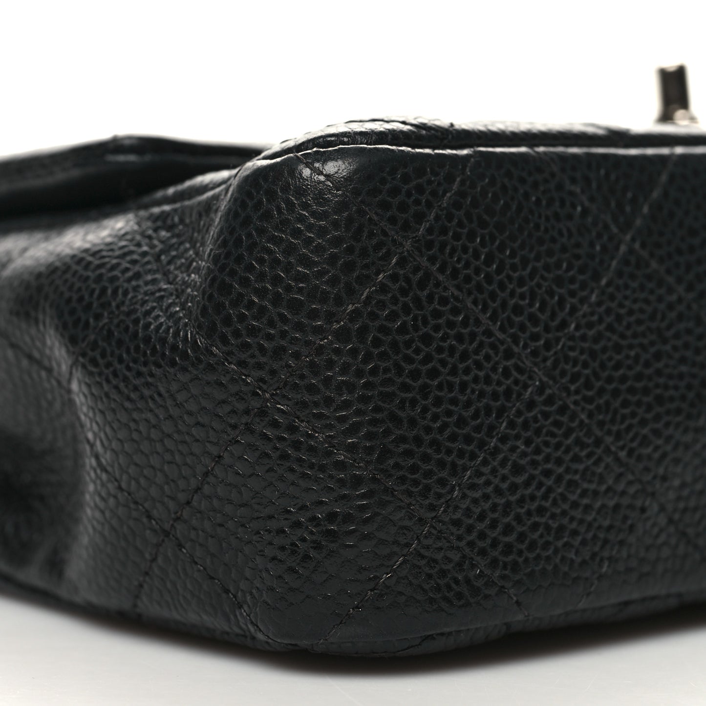 Caviar Quilted Mini Rectangular Flap Black
