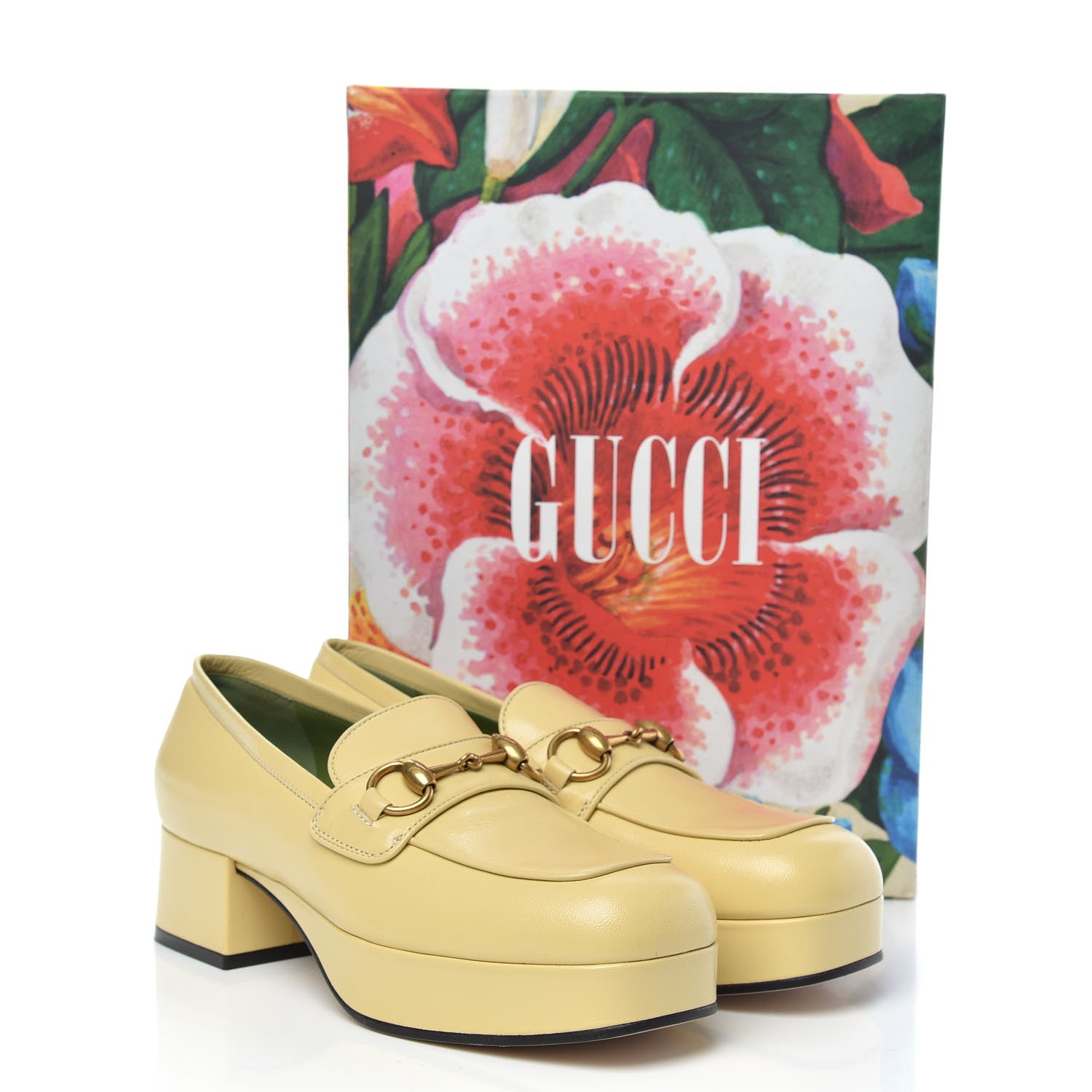 Gucci Goatskin Houdan Platform Loafers 37.5 Burro 9 of 9