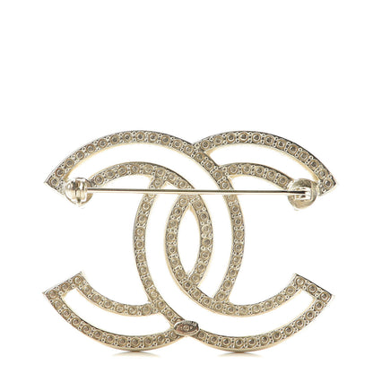 Chanel Crystal CC Brooch Gold 3 of 5