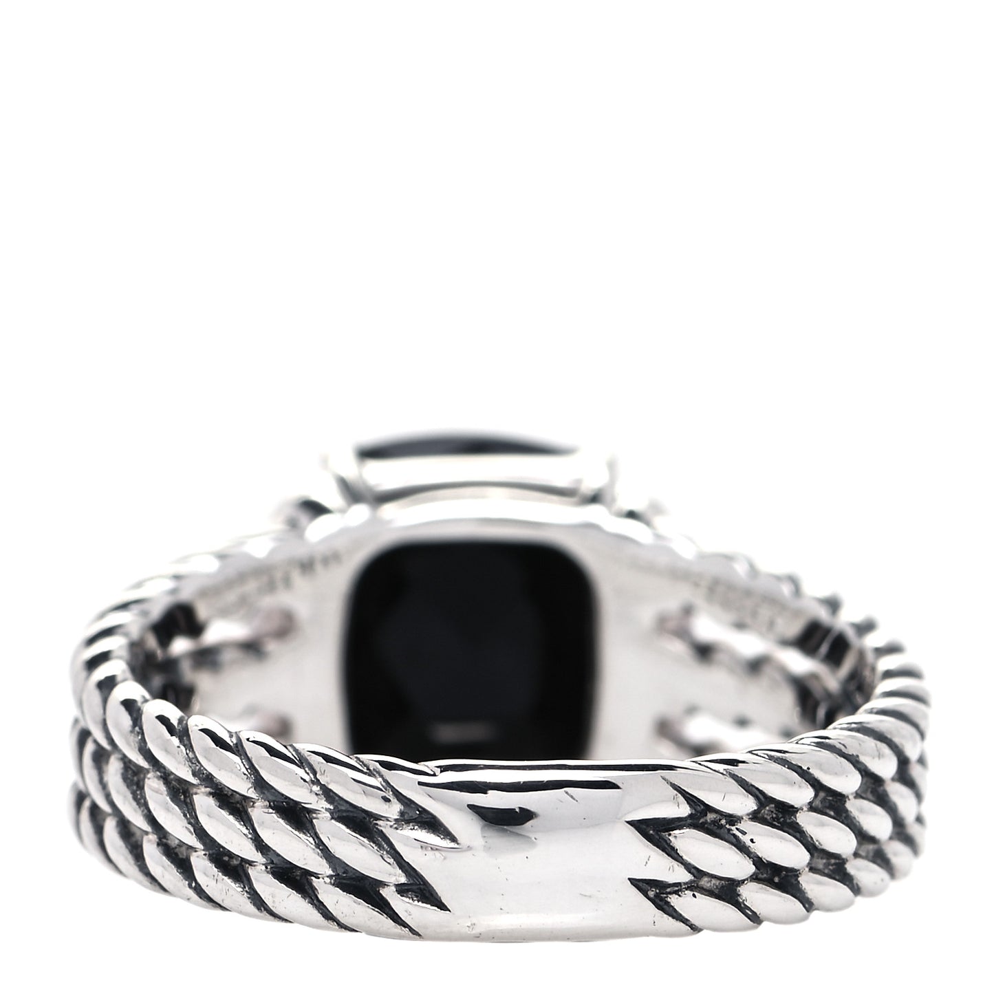 Sterling Silver Diamond Black Onyx 10mm Petite Wheaton Ring 54 6.75